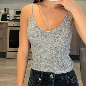 Grey Ribbed Tank